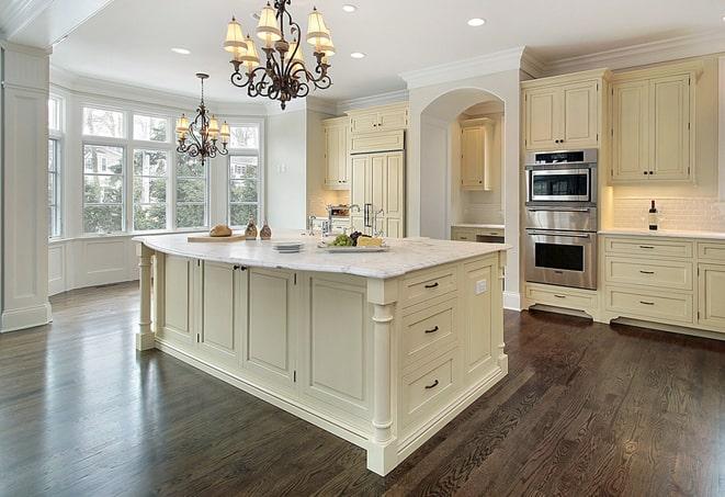 sleek and stylish laminate floors in contemporary apartment in Holiday